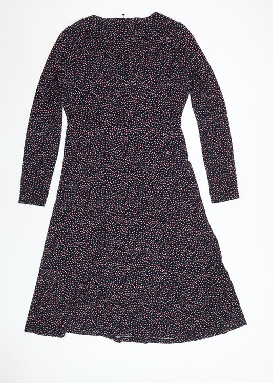 Crew Clothing Women's Heart Print Jersey Shift Dress Multicoloured 12