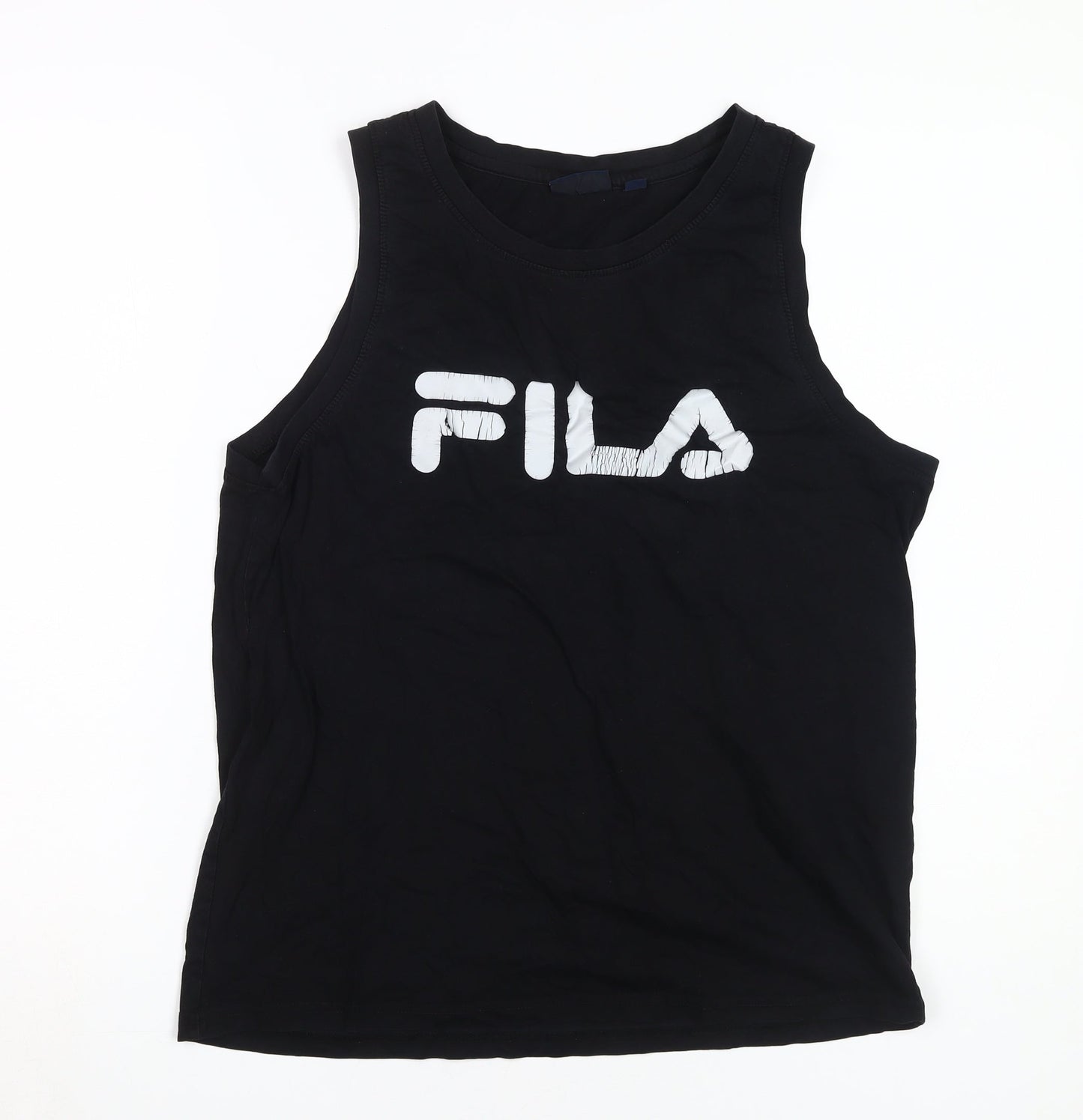 Fila Men's Black Sleeveless Logo T-Shirt Large