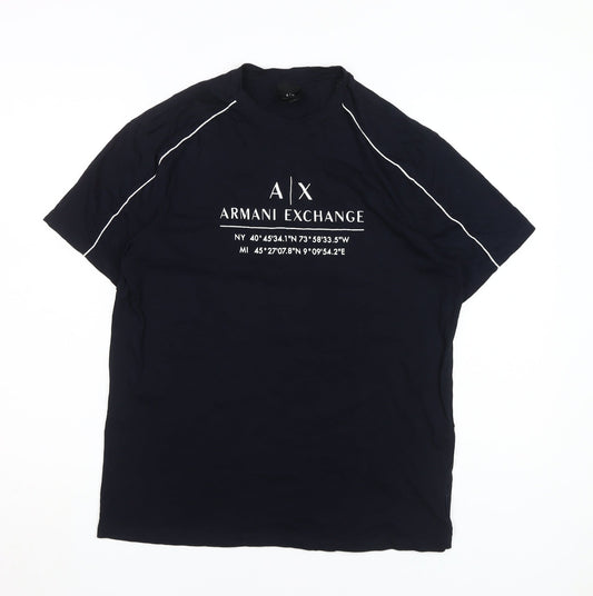 Armani Exchange Men's M Black Graphic T-Shirt
