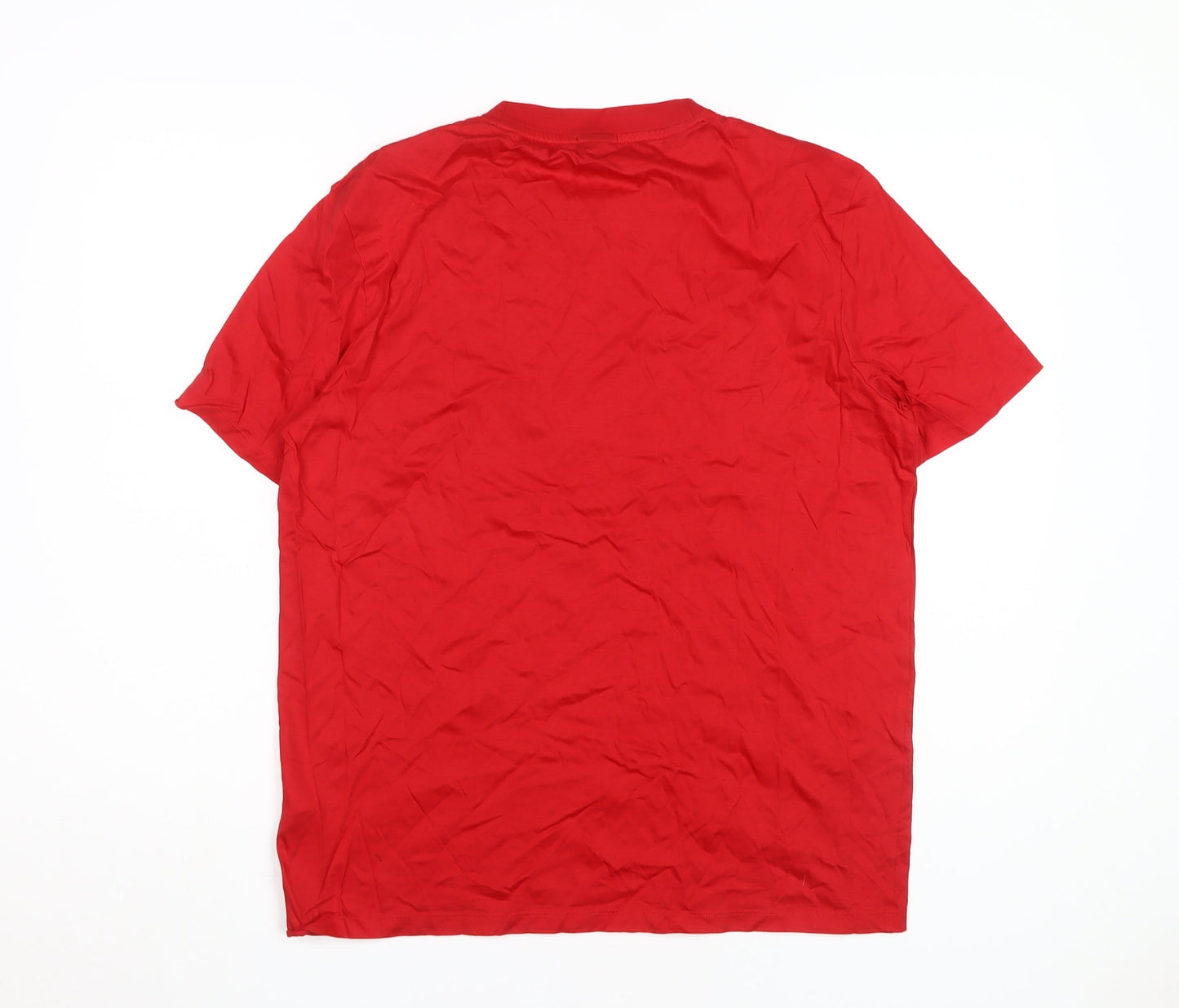 Hugo Boss Men's Red Camouflage T-Shirt, Size M, Cotton