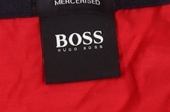 Hugo Boss Men's Red Camouflage T-Shirt, Size M, Cotton