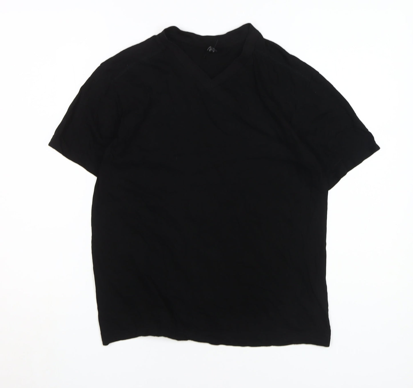 Donnay Men's Black V-Neck T-Shirt, Size S, Short Sleeve