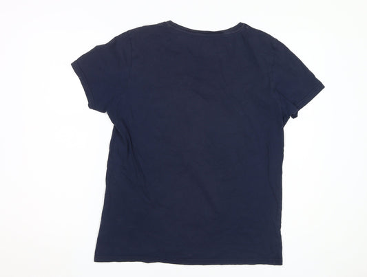 Lee Men’s Blue Slim Fit Cotton T-Shirt, L