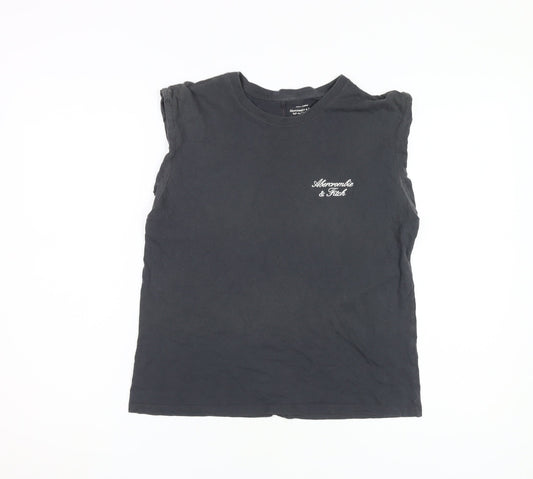 Abercrombie & Fitch Women's Black Sleeveless T-Shirt S