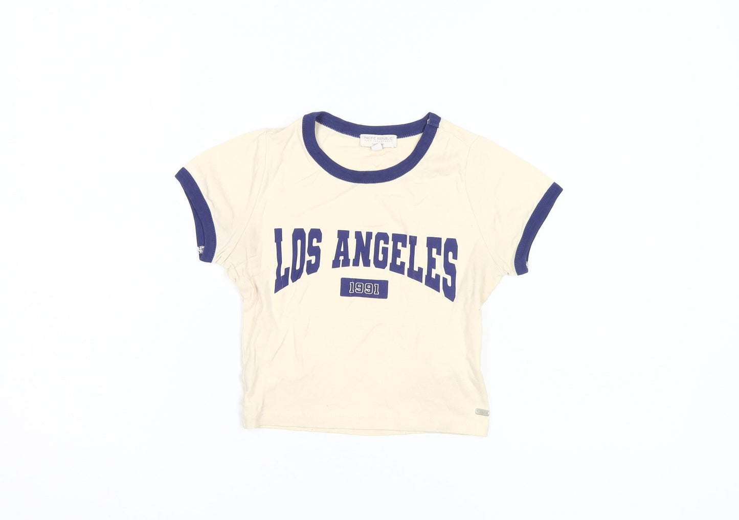 Pull & Bear Teens Beige Ringer T-Shirt XS