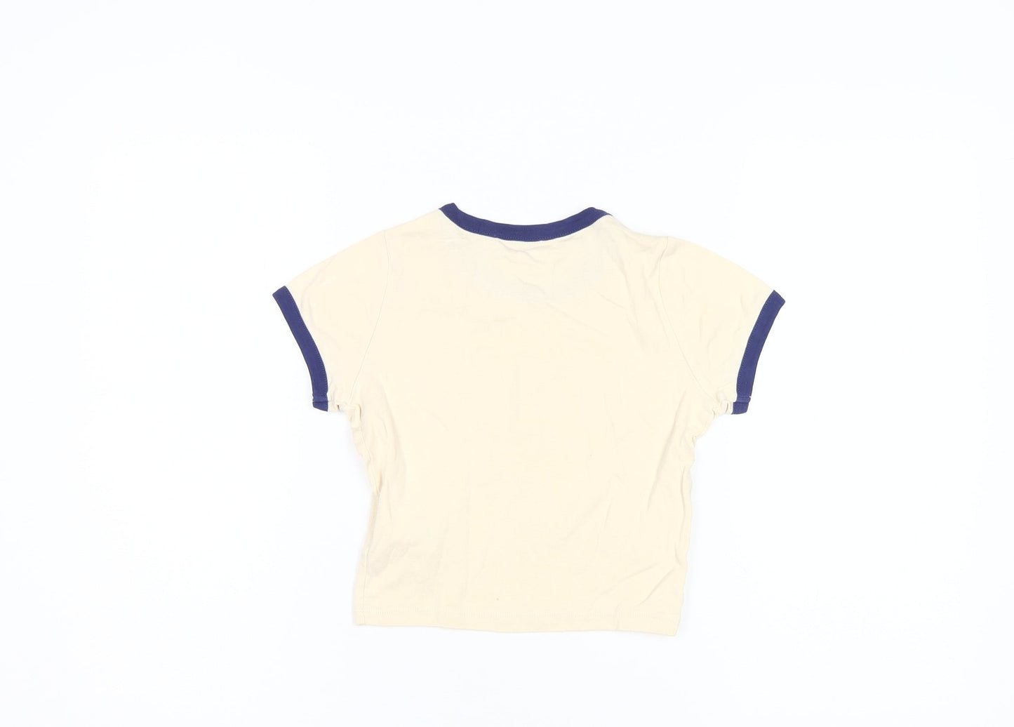 Pull & Bear Teens Beige Ringer T-Shirt XS
