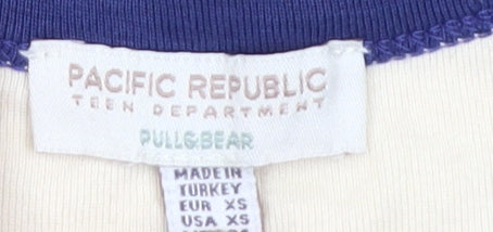 Pull & Bear Teens Beige Ringer T-Shirt XS