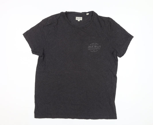 Jack Wills Men's Black Crew Neck T-Shirt M