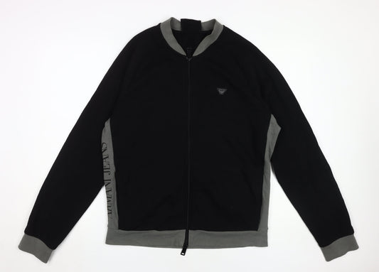 Armani Jeans Men's Black Full Zip Sweatshirt XL