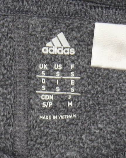 Adidas Men's Grey Pullover Hoodie, Size S, Regular Fit