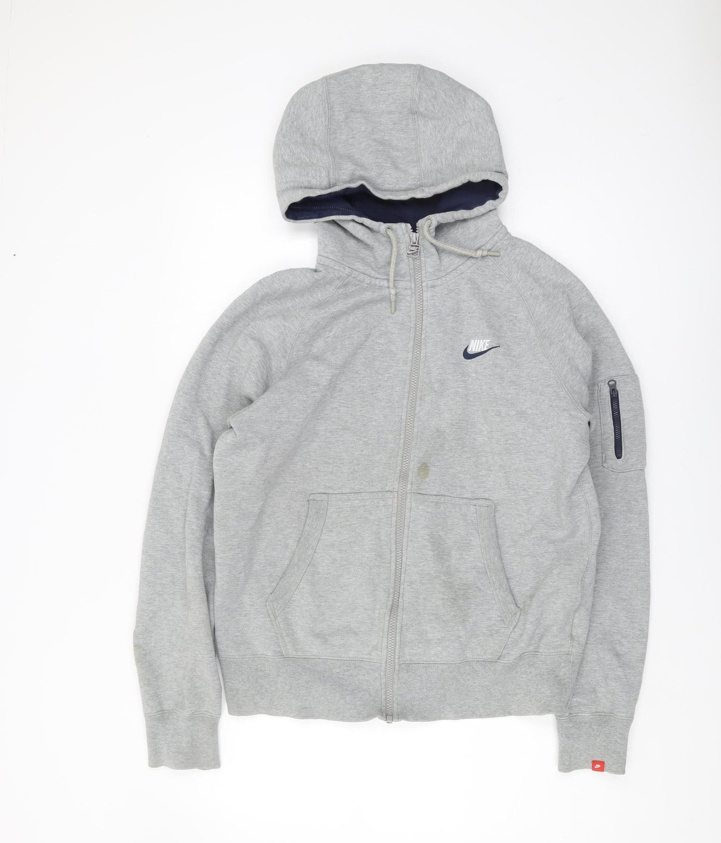 Nike Men's Grey Full Zip Hoodie - M - Hooded Fleece