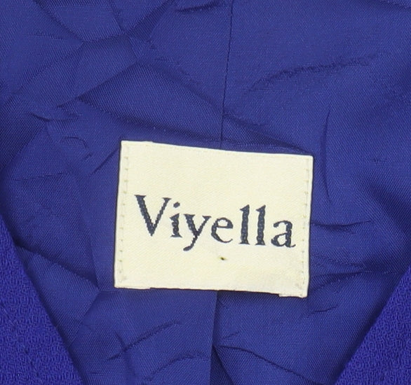 Viyella Women's Blue Blazer UK 10, Single-Breasted