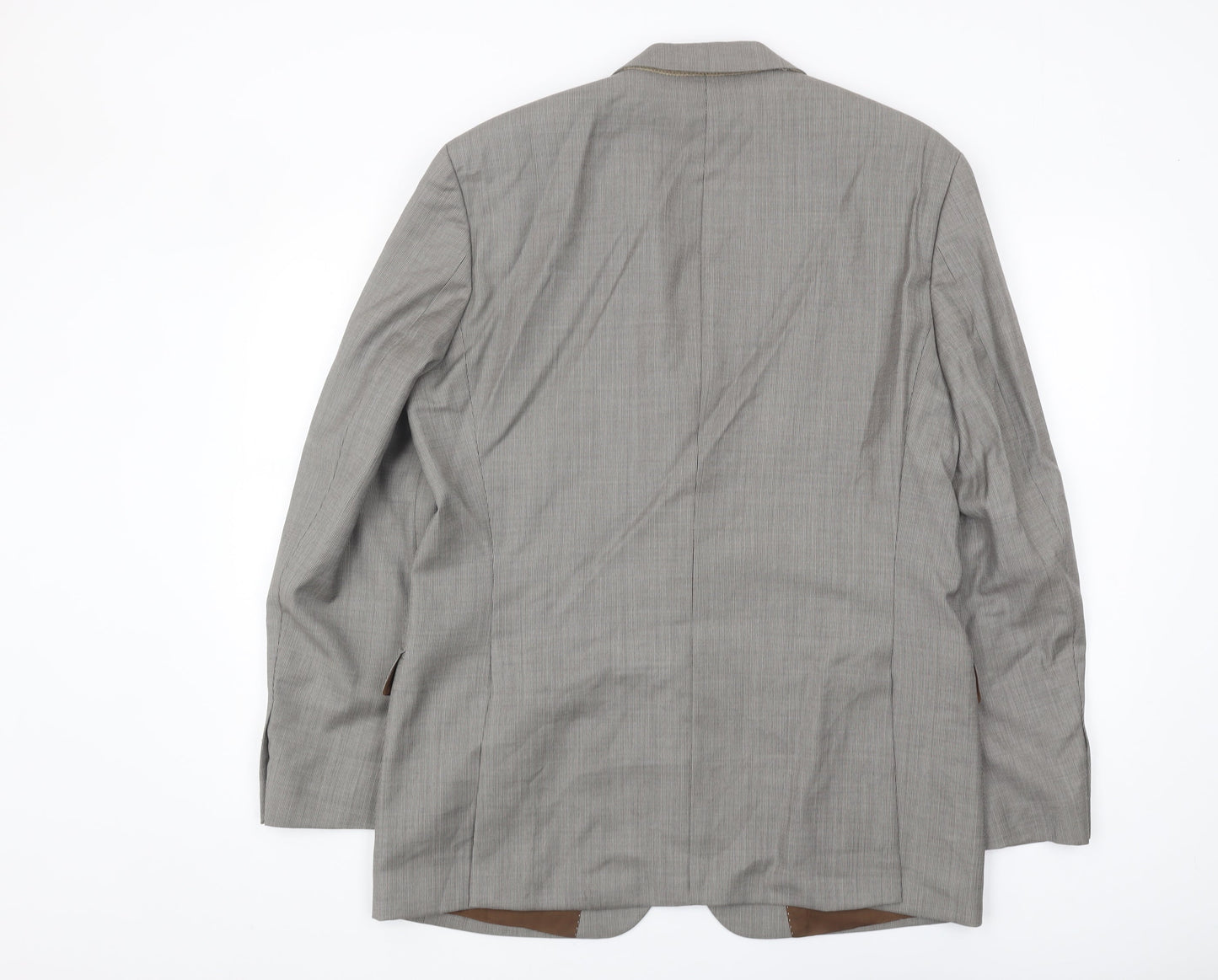 Hugo Boss Men's Grey Striped Blazer Size 40R