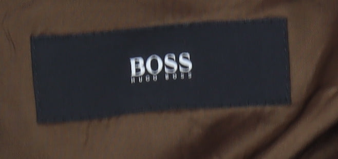 Hugo Boss Men's Grey Striped Blazer Size 40R