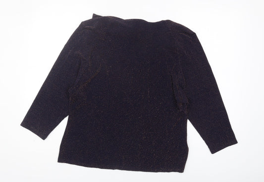 Womens UK Size 16 Laura Ashley Black Polyamide Blend Blouse