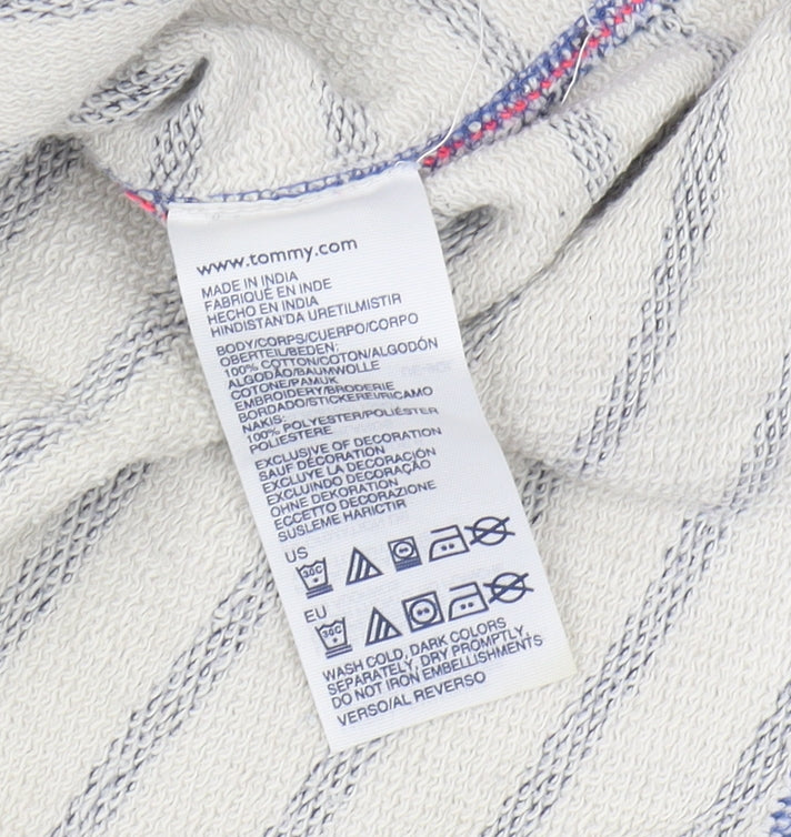 Hilfiger Denim Women's XS Ivory Striped Sweatshirt