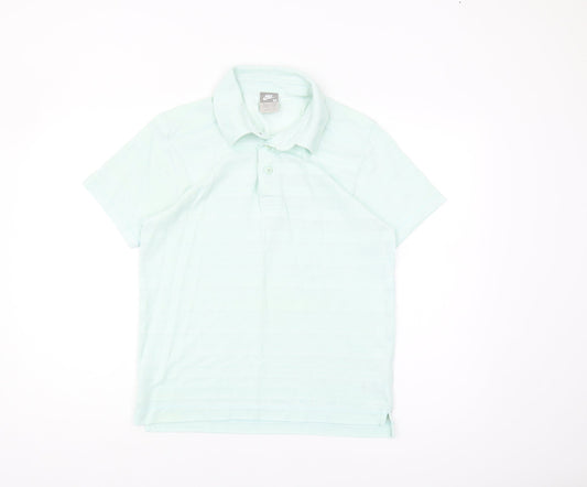 Nike Unisex Green Polo Shirt M Short Sleeve Casual