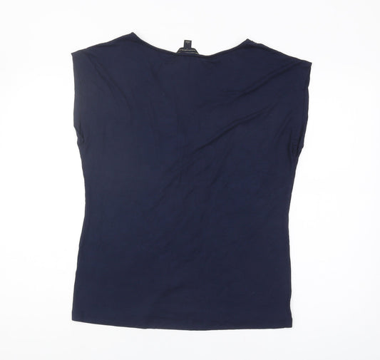 Banana Republic Women's Blue V-Neck Blouse L