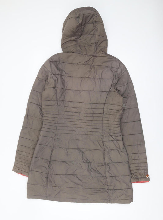 Superdry Women's Grey Hooded Puffer Jacket M