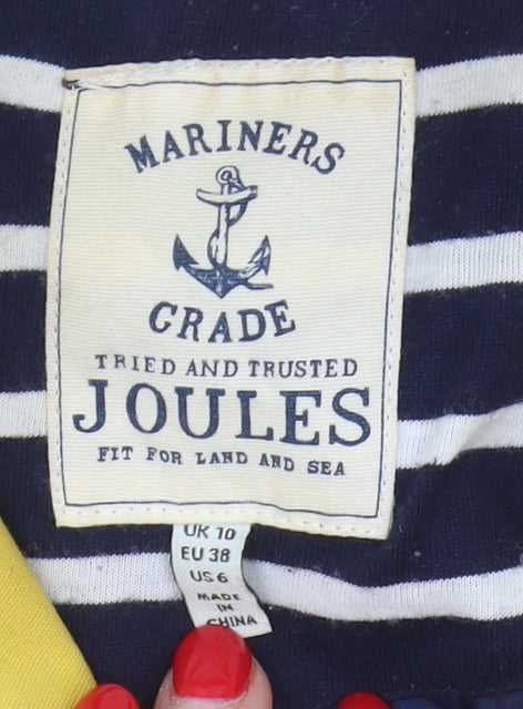 Joules Women's Yellow Hooded Rain Coat, Size 10