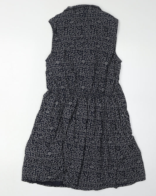 Jack Wills Women's Black Sleeveless Collared Dress