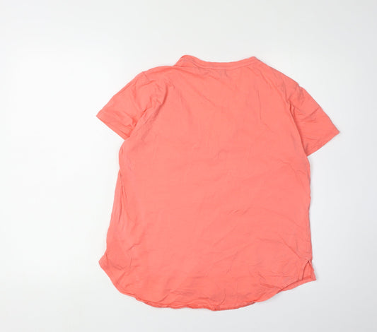 Womens UK Size 8 Ted Baker Pink Cotton T-Shirt