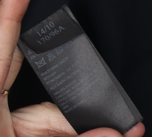 AllSaints Women's Black Asymmetric Dress UK 14