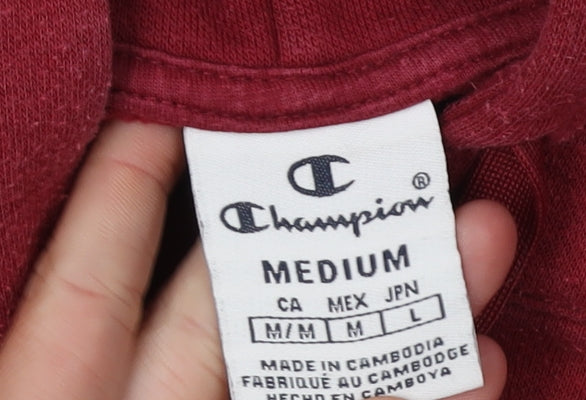 Champion Red Unisex Adults Pullover Hoodie M