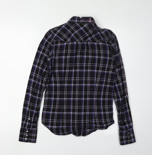 Womens UK Size XS Wrangler Multicoloured 100% Cotton Button-Up