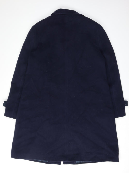 Jaeger Men's Black Wool Overcoat Size 16