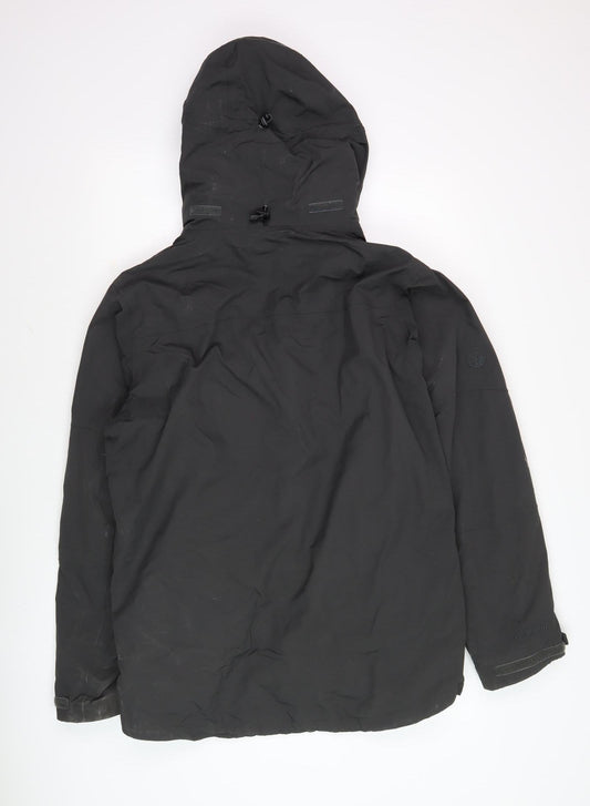 North Ridge Men's Black Hooded Parka Jacket M