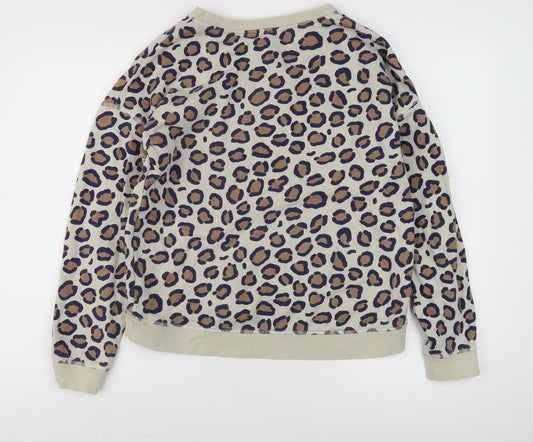 Boden Women's S Beige Multicoloured Pullover Sweatshirt