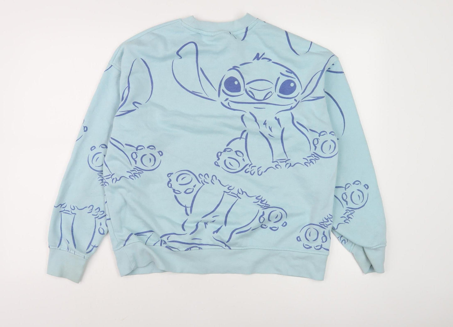 Disney Women's Blue Stitch Sweatshirt Size 10