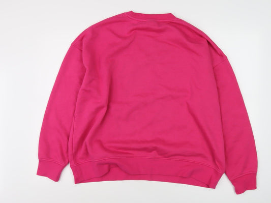 Disney Women's Pink Stitch Sweatshirt L