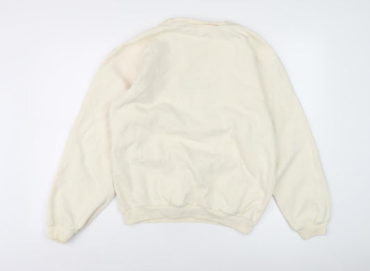 Fila Men's Beige Sweatshirt S Pullover Logo Fleece