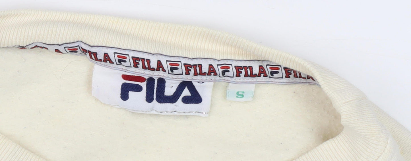 Fila Men's Beige Sweatshirt S Pullover Logo Fleece
