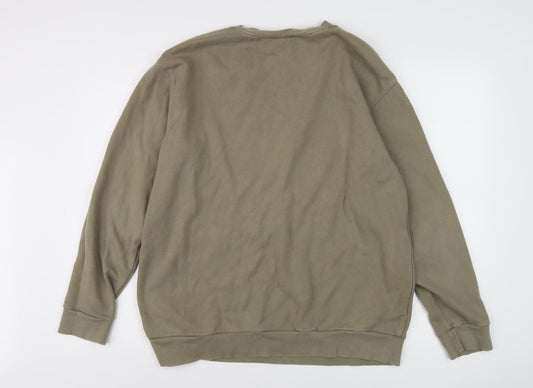 Zara Green Unisex Sweatshirt, L, Casual Pullover