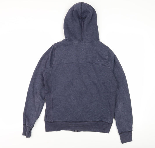 Hollister Women's Blue Full Zip Hoodie, Size S, Casual Winter Essential