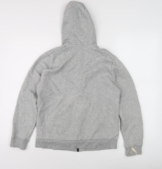 Adidas Boys Grey Full Zip Hoodie 16 Years - Sporty Comfort