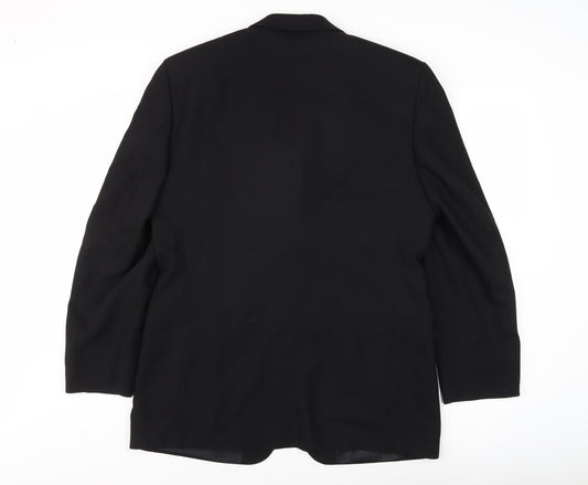 Pierre Cardin Men's Black Wool Blazer Size 42R