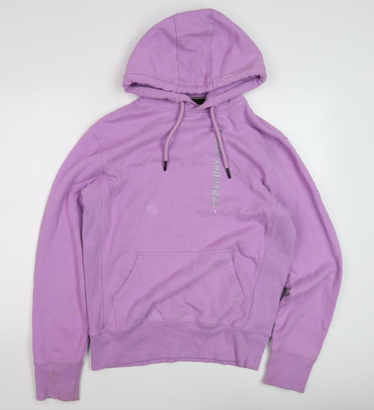 Unisex Adults UK XS Regular Superdry Purple Pullover Hoodie