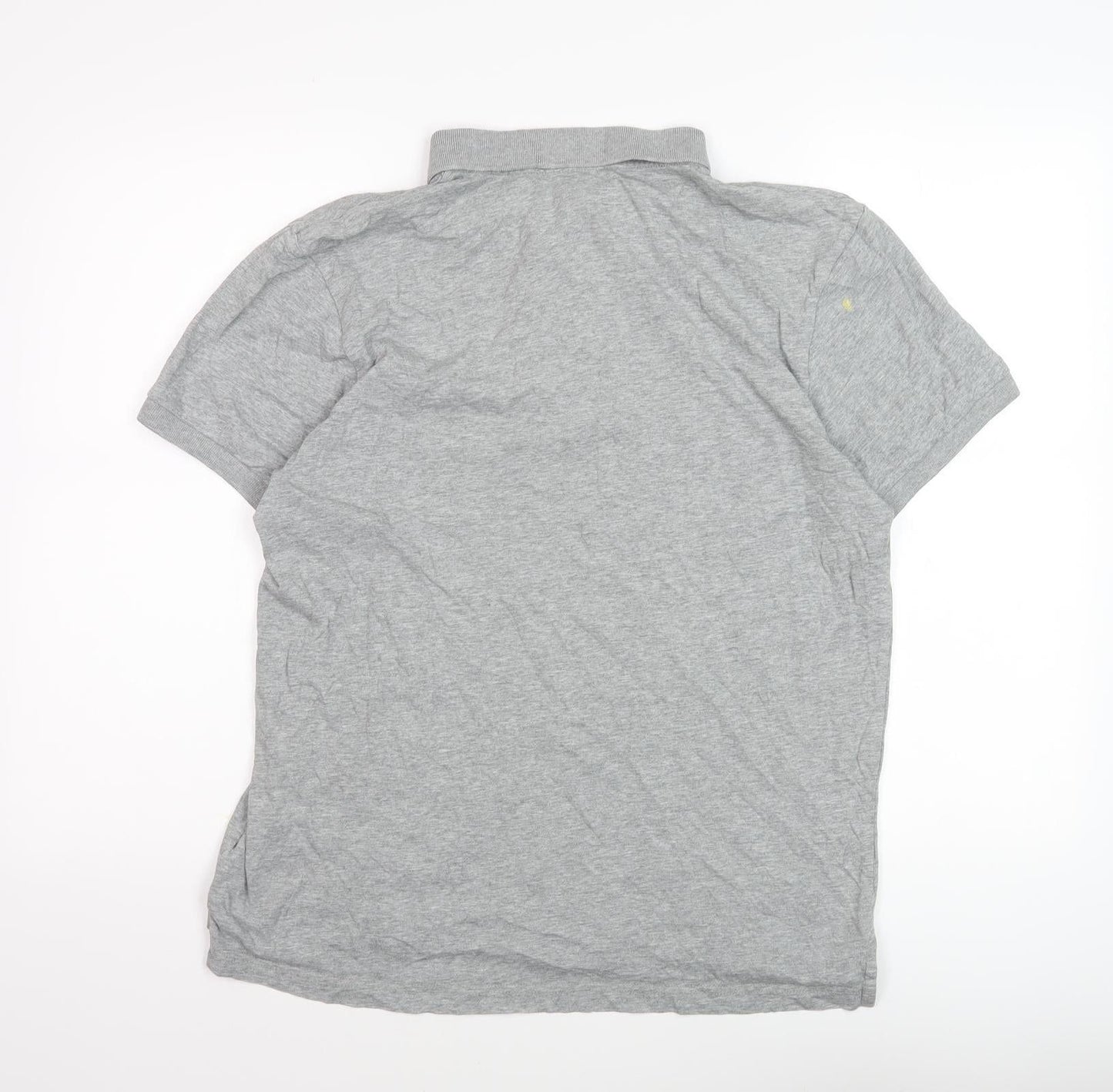Nike Men's Grey Cotton Polo Shirt L