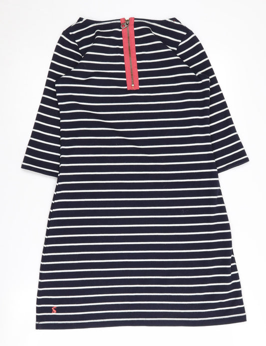 Joules Women's Black Striped Shift Dress Size 10