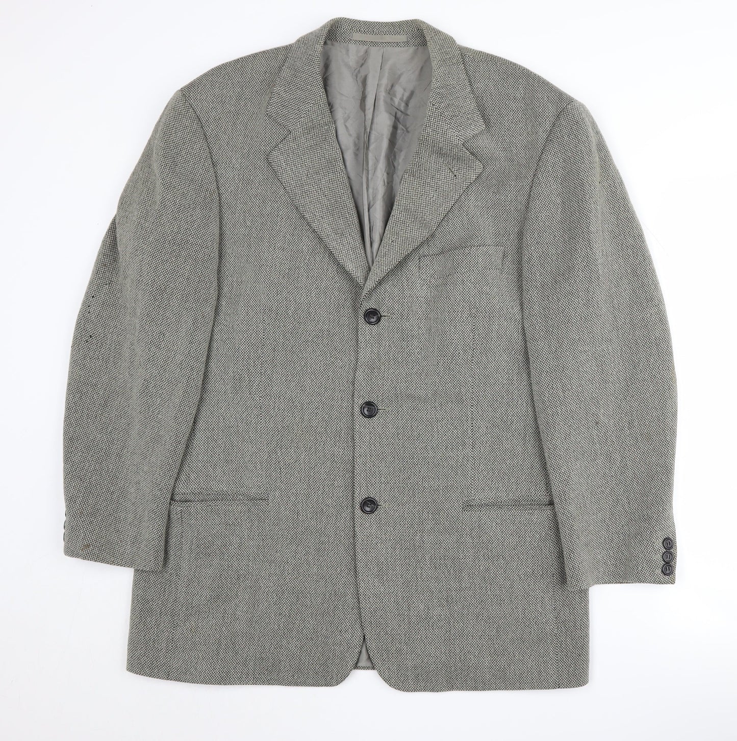 Hugo Boss Men's Grey Wool Blazer Jacket UK 40