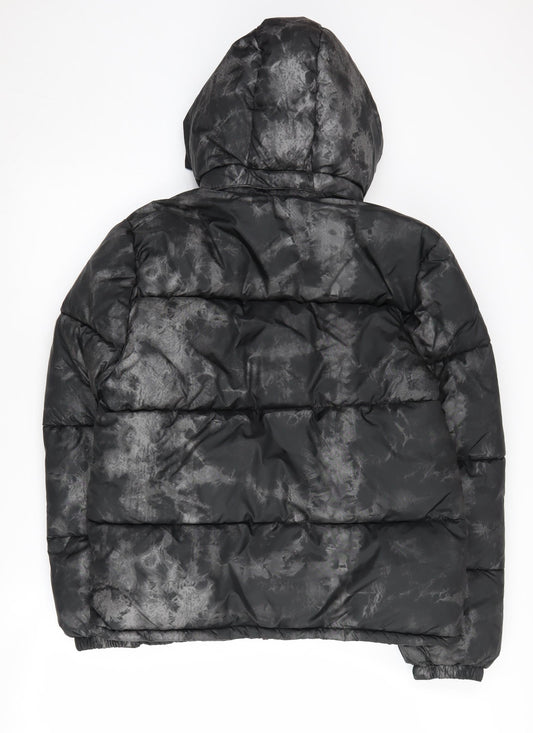 H&M Boys' Black Puffer Jacket 12-13 Years Winter