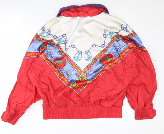 Westbound Women's Red Nautical Bomber Jacket - Size S