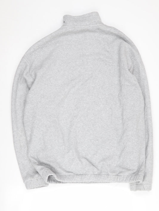 ASOS DESIGN Men's Grey 1/4 Zip Sweatshirt, Small