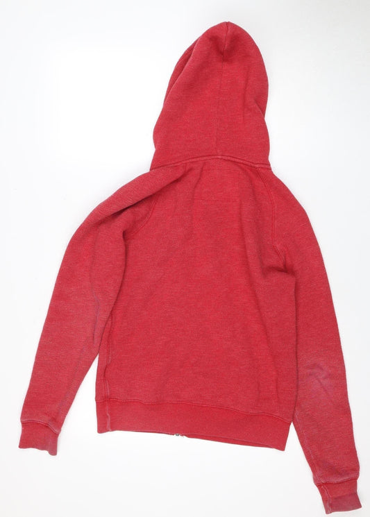 Jack Wills Women's Red Full Zip Hoodie Size 10