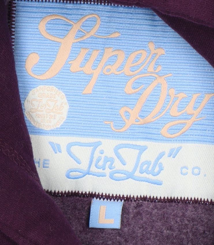 Superdry Women's Purple Pullover Hoodie L