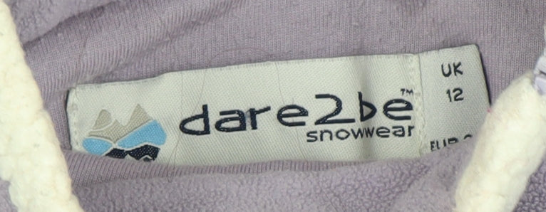 Dare2b Women's Purple High Neck Fleece Sweatshirt UK 12